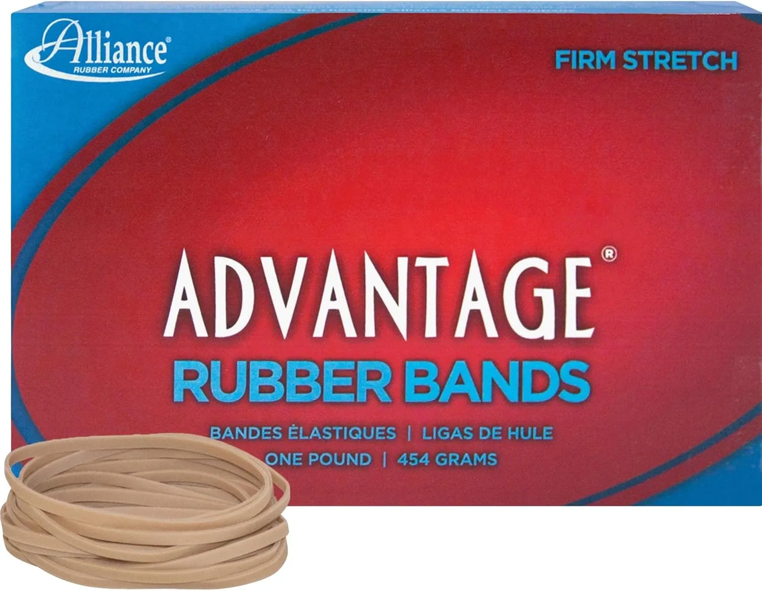 ALL26335 - Alliance Rubber 26335 Advantage Rubber Bands - Size #33, Natural, 1 Pound 3 x 1/8 inches 1 Pound 3-1/2 x 1/8 inches