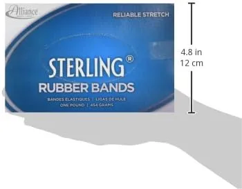 Alliance Rubber 25055 Sterling Rubber Bands, Size #105, 1 lb Box (Approx. 70 Bands)