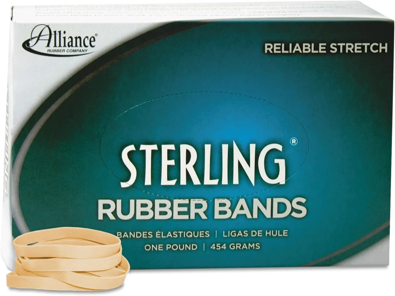 Alliance Rubber 24625 Sterling Rubber Bands Size #62 - 600 Count