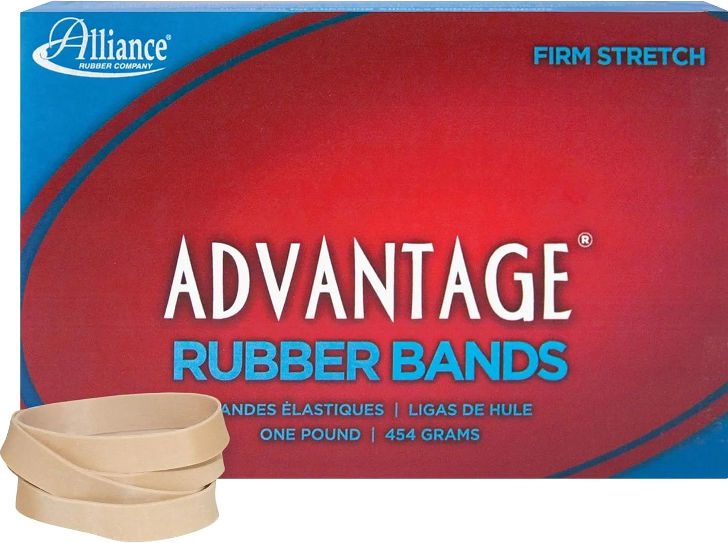 Alliance Rubber 26845 Advantage Rubber Bands Size #84, 1 lb Box (3.5 x 0.5 in, Natural)