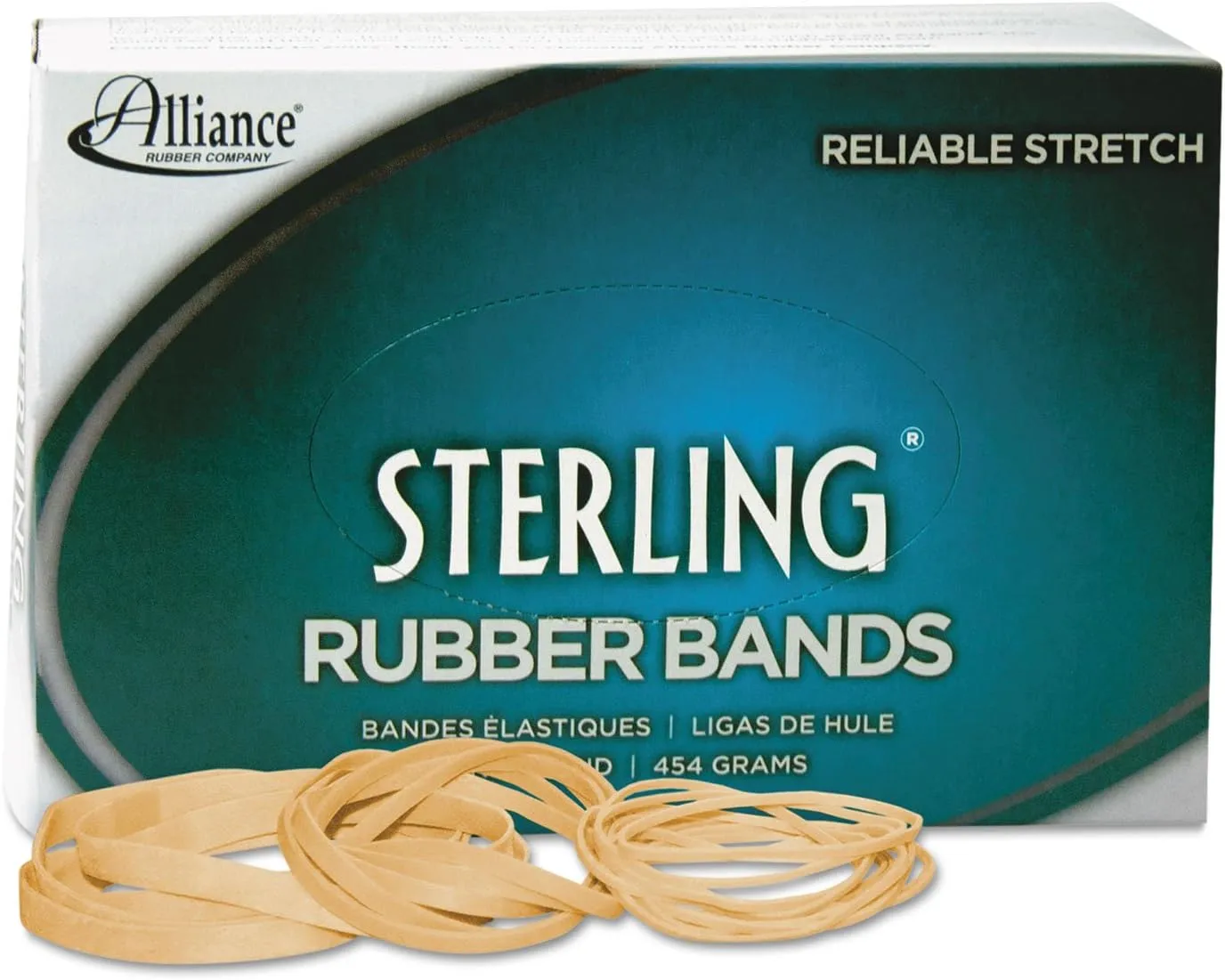 Alliance Rubber 24625 Sterling Rubber Bands Size #62 - 600 Count