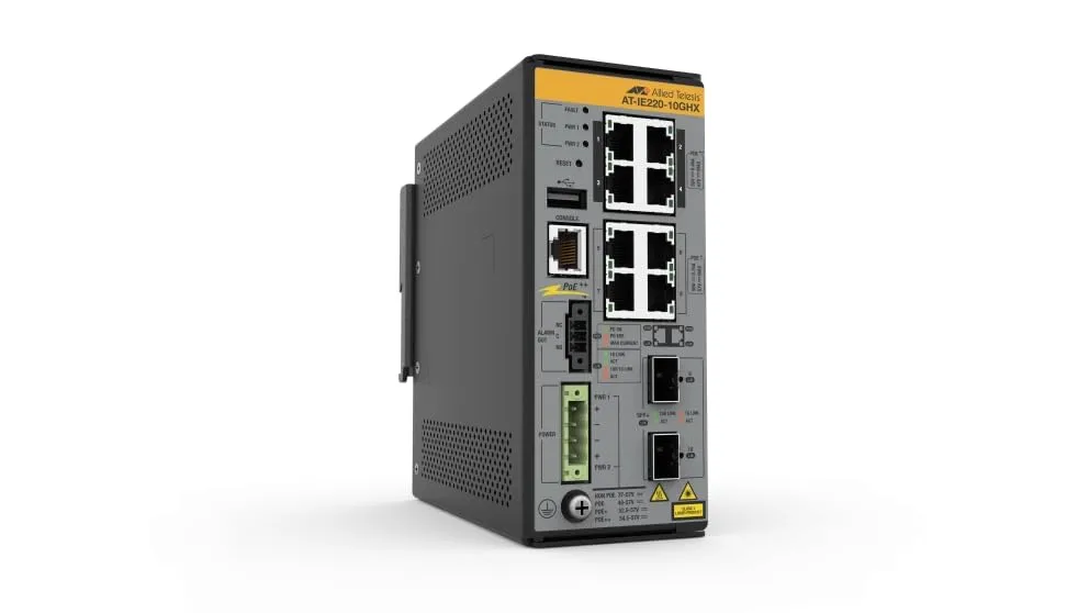 8X 10/100/1000T, 2X 1G/10G SFP+, INDUSTRIAL ETHERNET, LAYER 2+ SWITCH, POE++ SUP