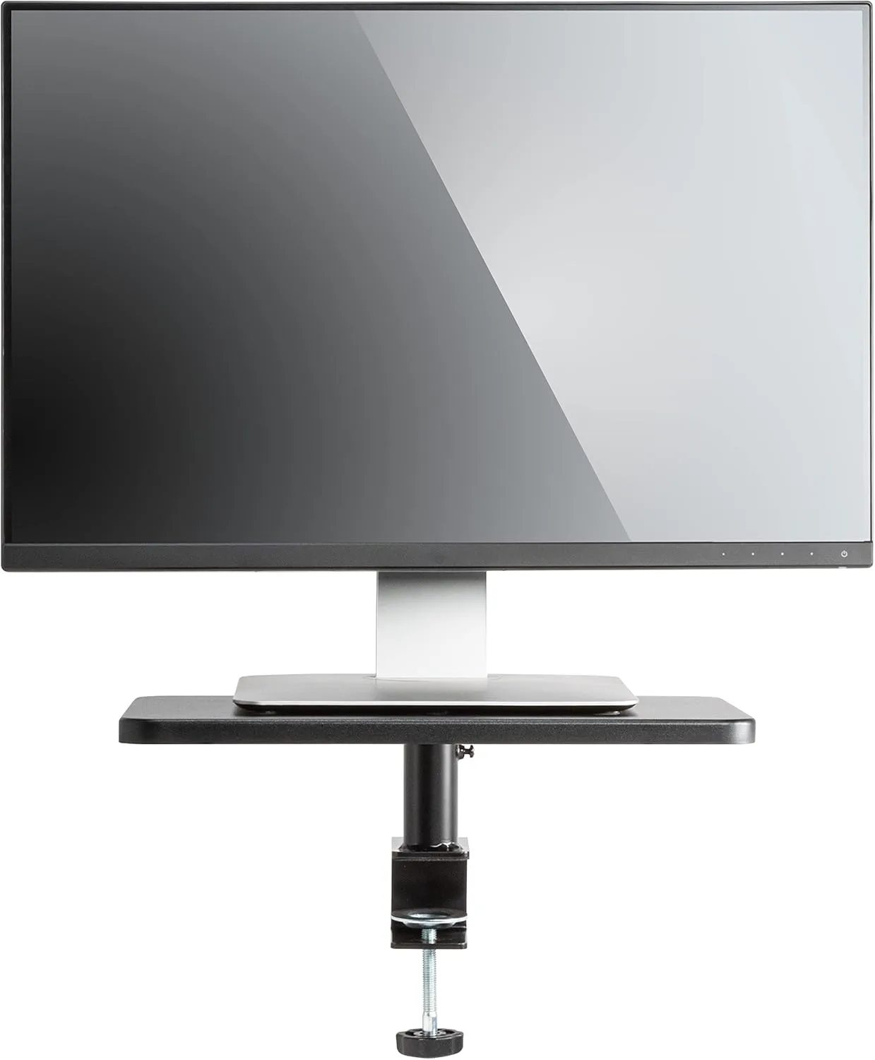 Allsop Ascend Metal/Wood Adjustable Monitor Stands, 5-3/4inH x 15inW x 9-1/4inD, Brown, Set Of 2 Stands