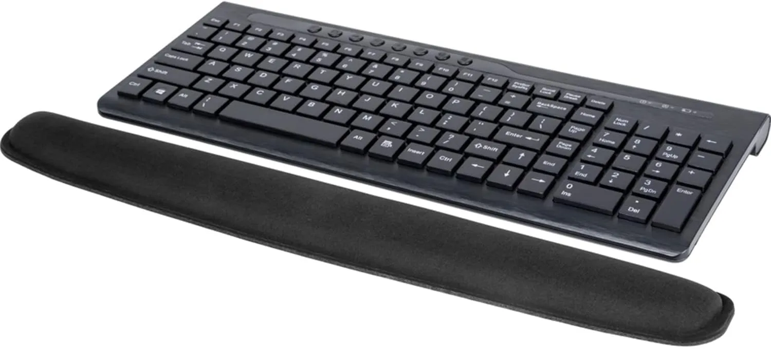 Allsop Memory Foam Wrist Rest, 1 x 18 x 2.75 inches, Black