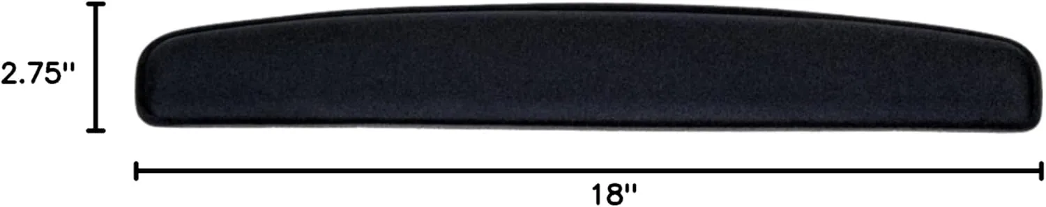 Allsop Memory Foam Wrist Rest, 1 x 18 x 2.75 inches, Black