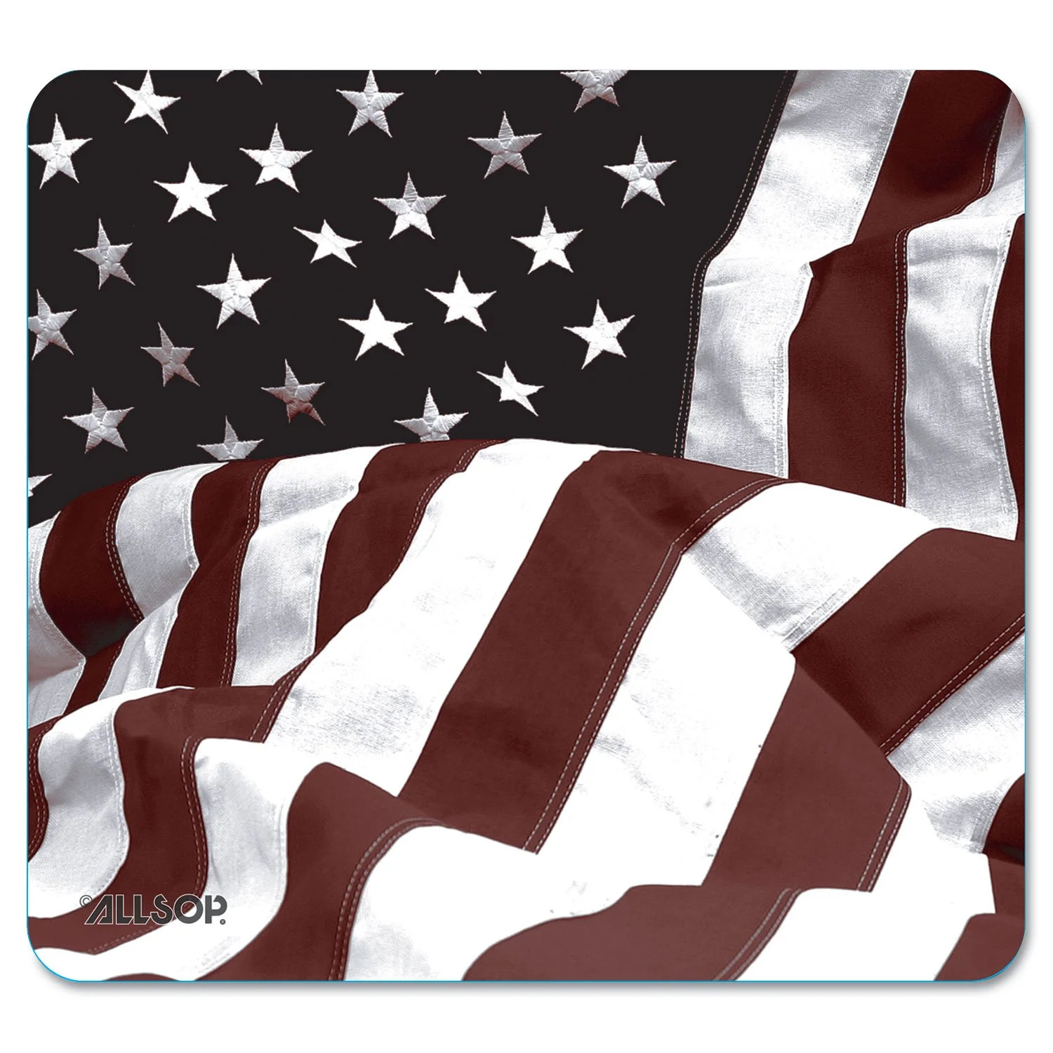 Allsop NatureSmart Mouse Pad, American Flag Design, 8 3/5"" x 8""