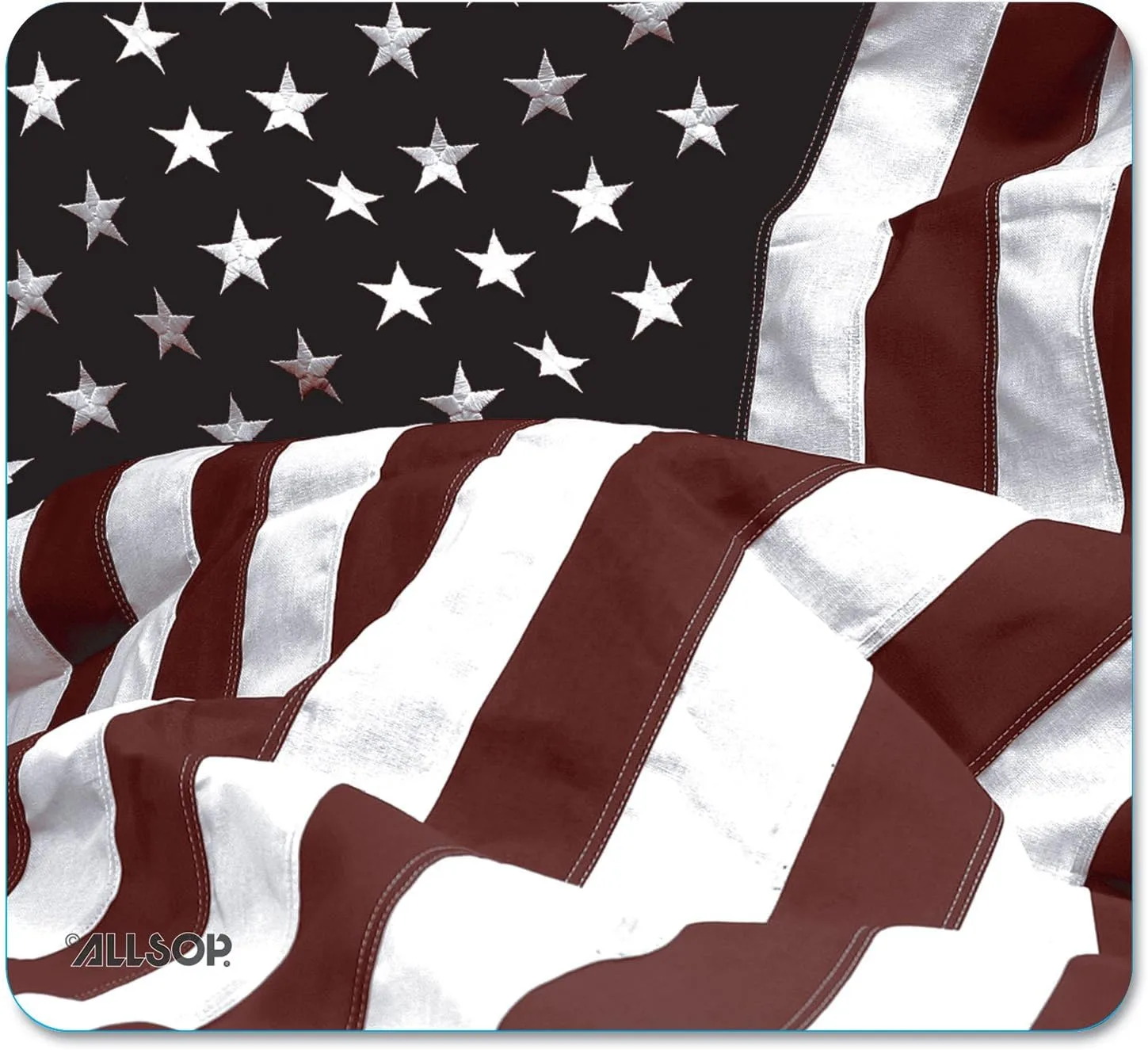 Allsop NatureSmart Mouse Pad, American Flag Design, 8 3/5"" x 8""