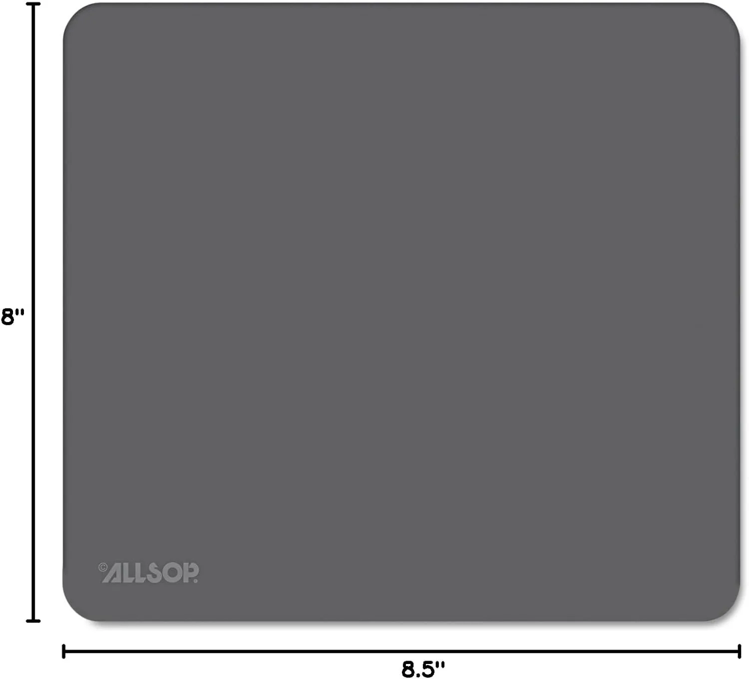 Allsop Accutrack Slimline Mouse Pad, Graphite, 8.5 x 8 inches