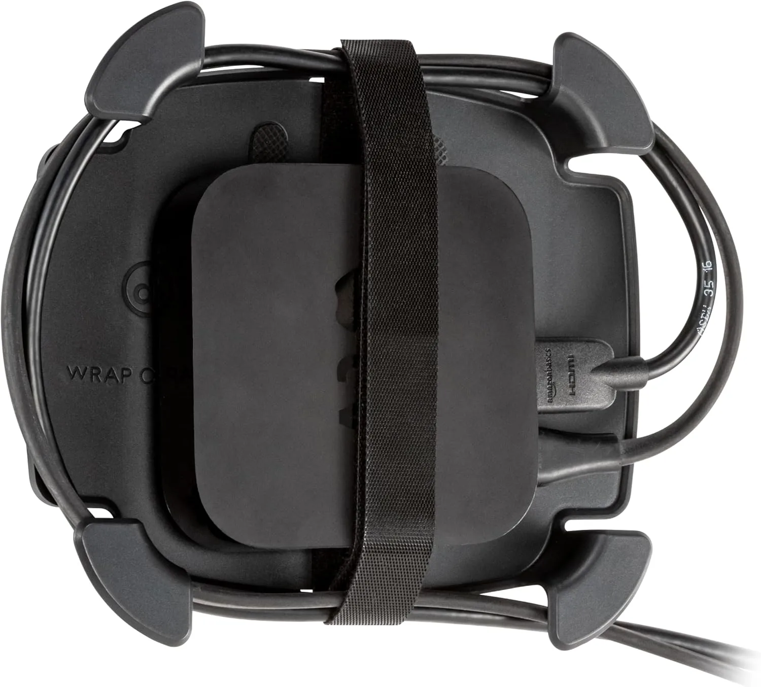 Allsop Wrap Caddy Streaming Device And Cable Organizer, Black, ASP32194
