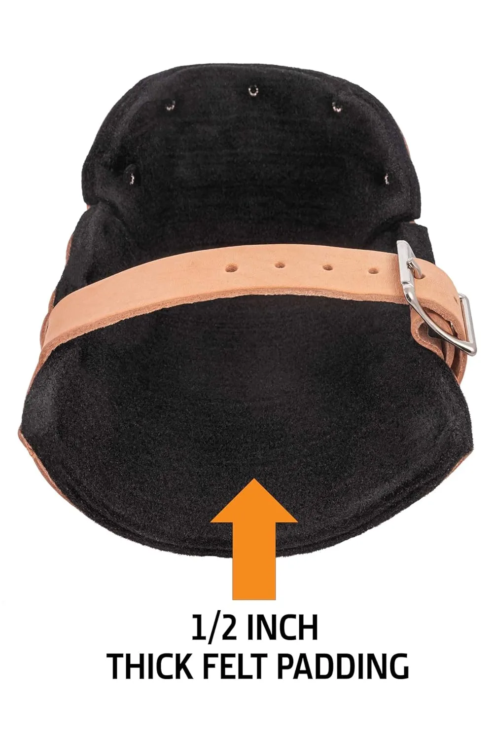 ALTA 30903 Pro Leather Kneepad, Buckle, Capless, Beige