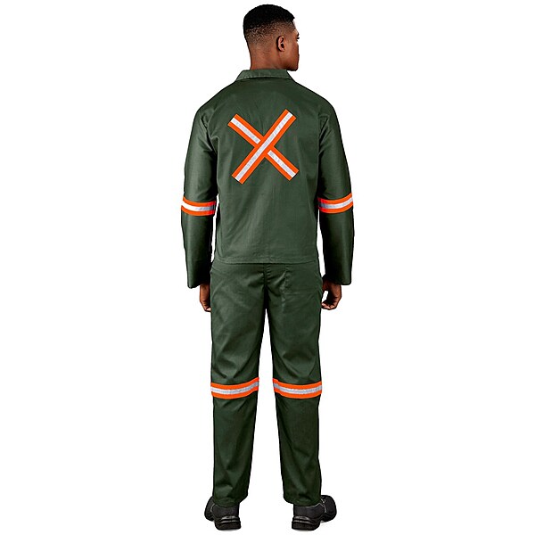 Acid Resistant Polycotton Conti Suit with Reflective Arm, Legs & Back Orange Tape