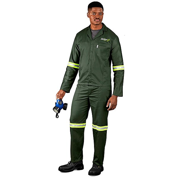 Acid Resistant Polycotton Conti Suit with Reflective Arm & Legs Yellow Tape