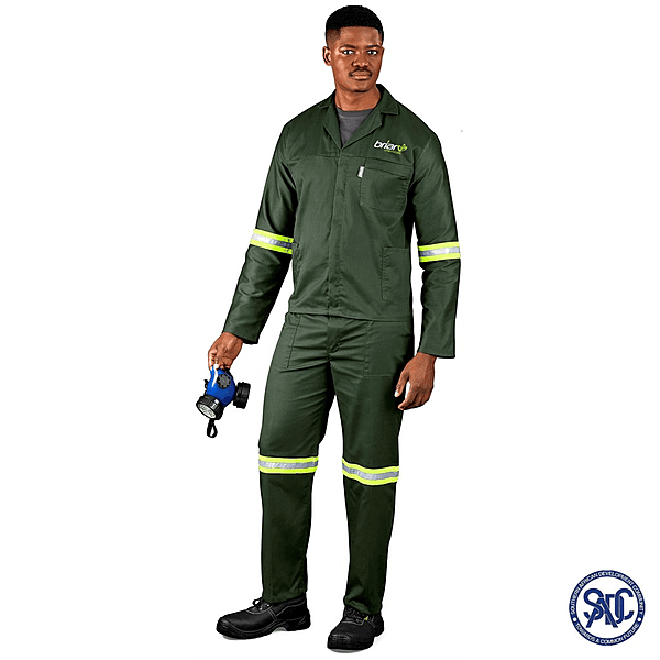 Acid Resistant Polycotton Conti Suit with Reflective Arm & Legs Yellow Tape