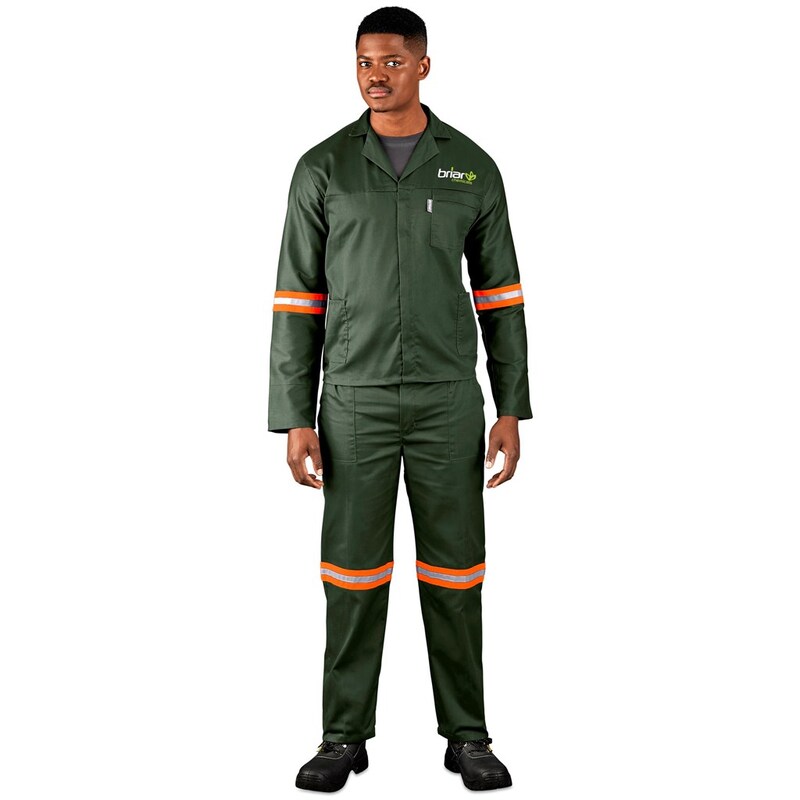Acid Resistant Polycotton Conti Suit with Reflective Arm & Legs Orange Tape