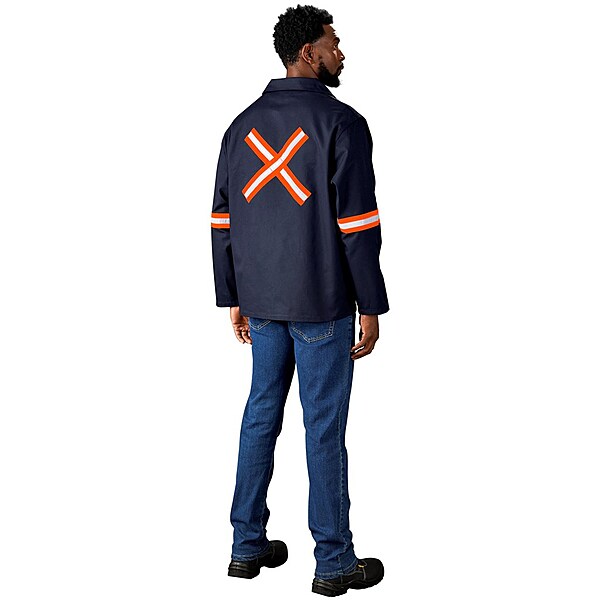 Artisan Premium 100% Cotton Jacket with Reflective Arms & Back Orange Tape