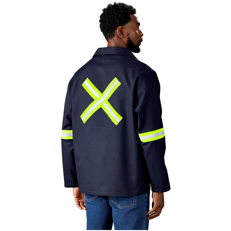 Artisan Premium 100% Cotton Jacket with Reflective Arms & Back Yellow Tape