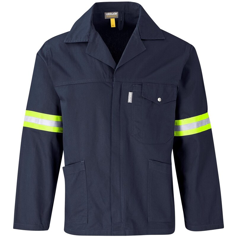 Artisan Premium 100% Cotton Jacket with Reflective Arms & Back Yellow Tape