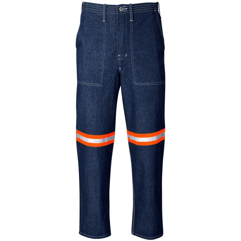 Altitude Cast Premium 100% Cotton Denim Pants with Reflective Orange Tape