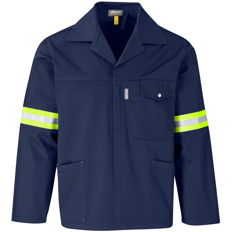 Altitude Site Premium Polycotton Jacket with Reflective Arm & Back Yellow Tape