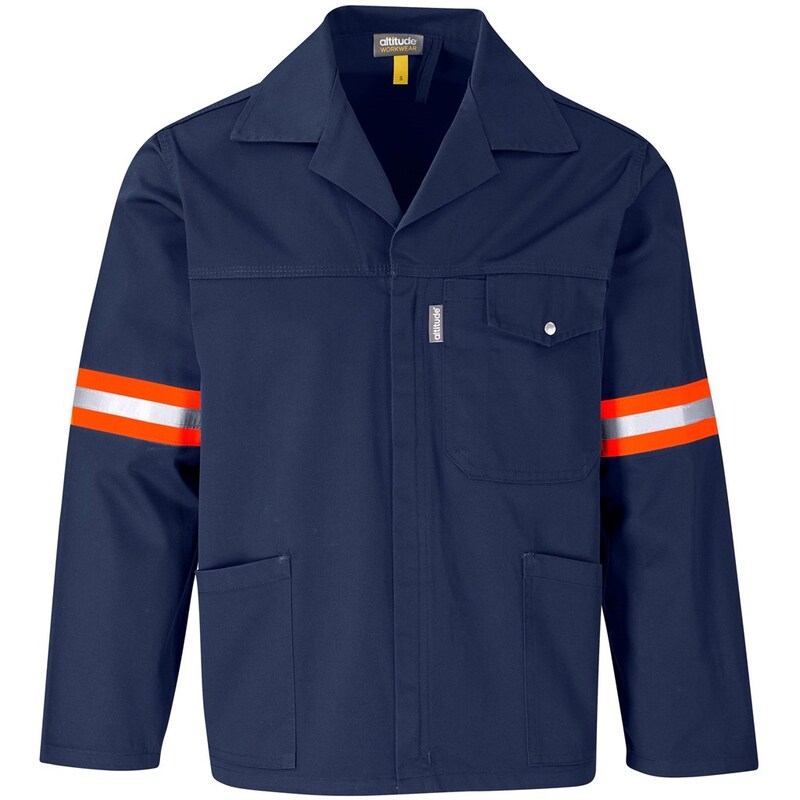 Altitude Site Premium Polycotton Jacket with Reflective Arms & Back Orange Tape
