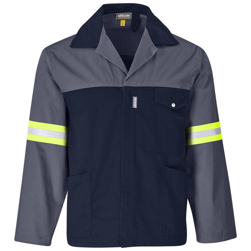 Altitude Site Premium Two-Tone Polycotton Jacket with Reflective Arms & Back Yellow Tape