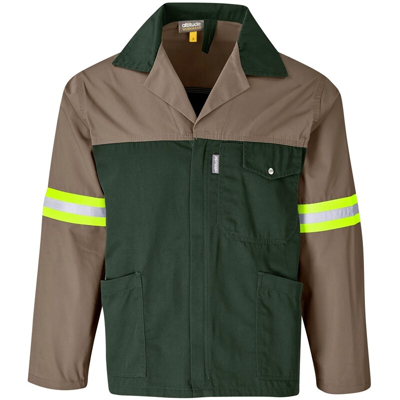 Altitude Site Premium Two-Tone Polycotton Jacket with Reflective Arms & Back Yellow Tape
