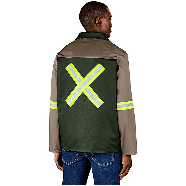 Altitude Site Premium Two-Tone Polycotton Jacket with Reflective Arms & Back Yellow Tape
