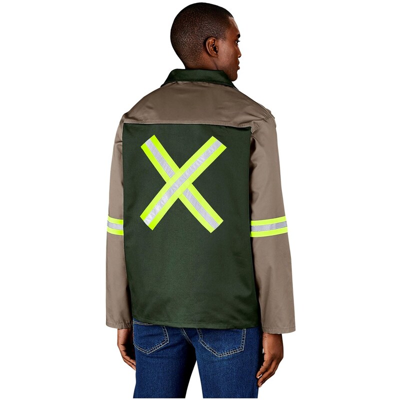 Altitude Site Premium Two-Tone Polycotton Jacket with Reflective Arms & Back Yellow Tape