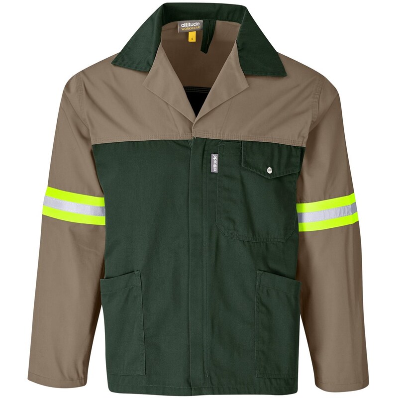 Altitude Site Premium Two-Tone Polycotton Jacket with  Reflective Yellow Tape