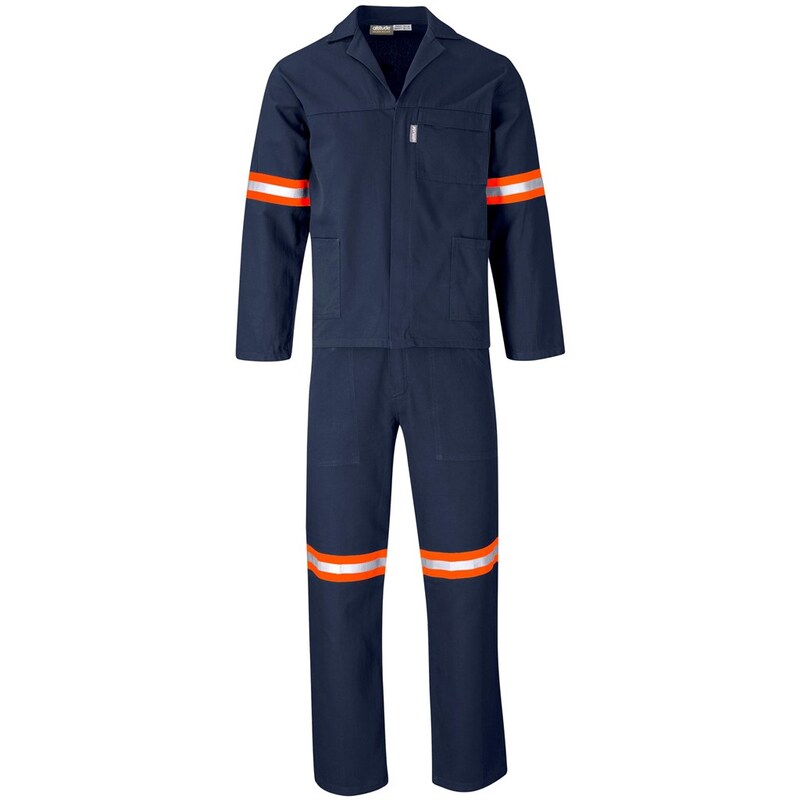 Technician 100% Cotton Conti Suit with Reflective Arms & Legs Orange Tape