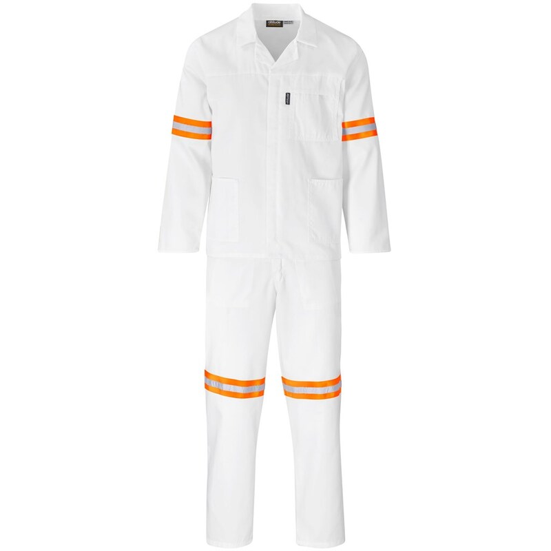 Trade Polycotton Conti Suit with Reflective Arms, Legs & Back Orange Tape