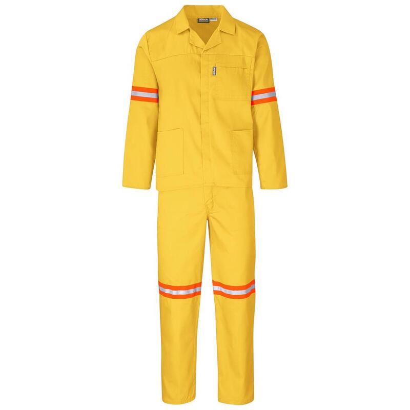 Trade Polycotton Conti Suit with Reflective Arms, Legs & Back Orange Tape