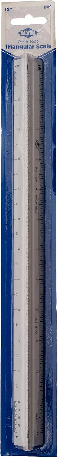ALVIN Architect Triangular Scale 12'' Model 110PC - White