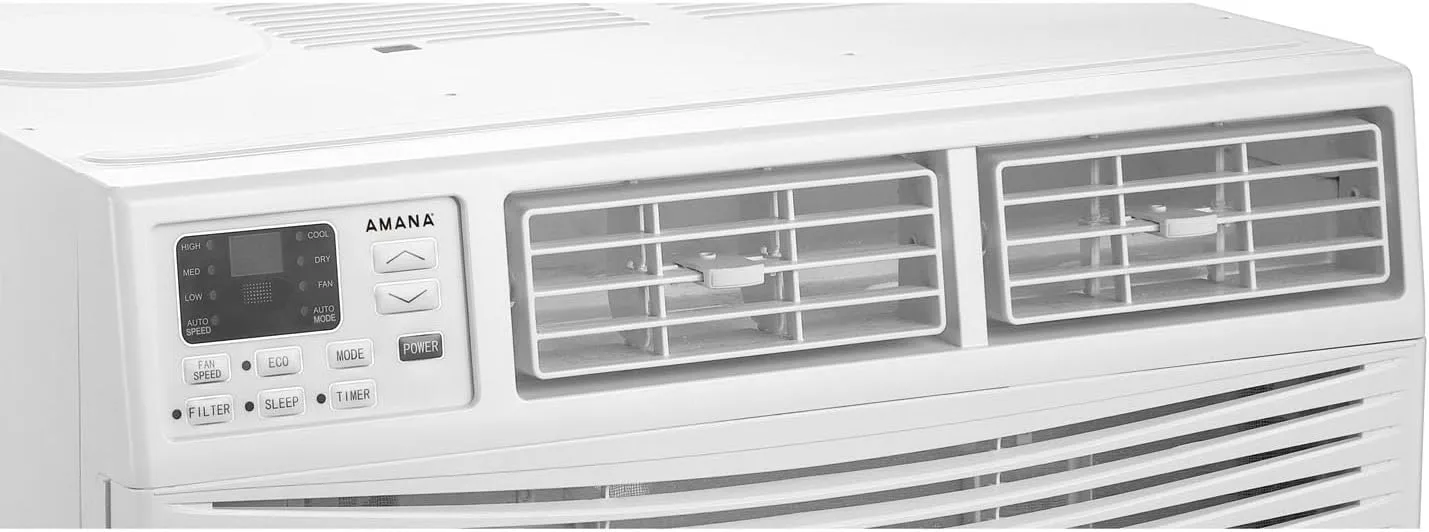 Amana AMAP101BW 10,000 BTU 115V Digital Mounted Air Conditioner and Dehumidifier with Remote Control for Small-Medium 450