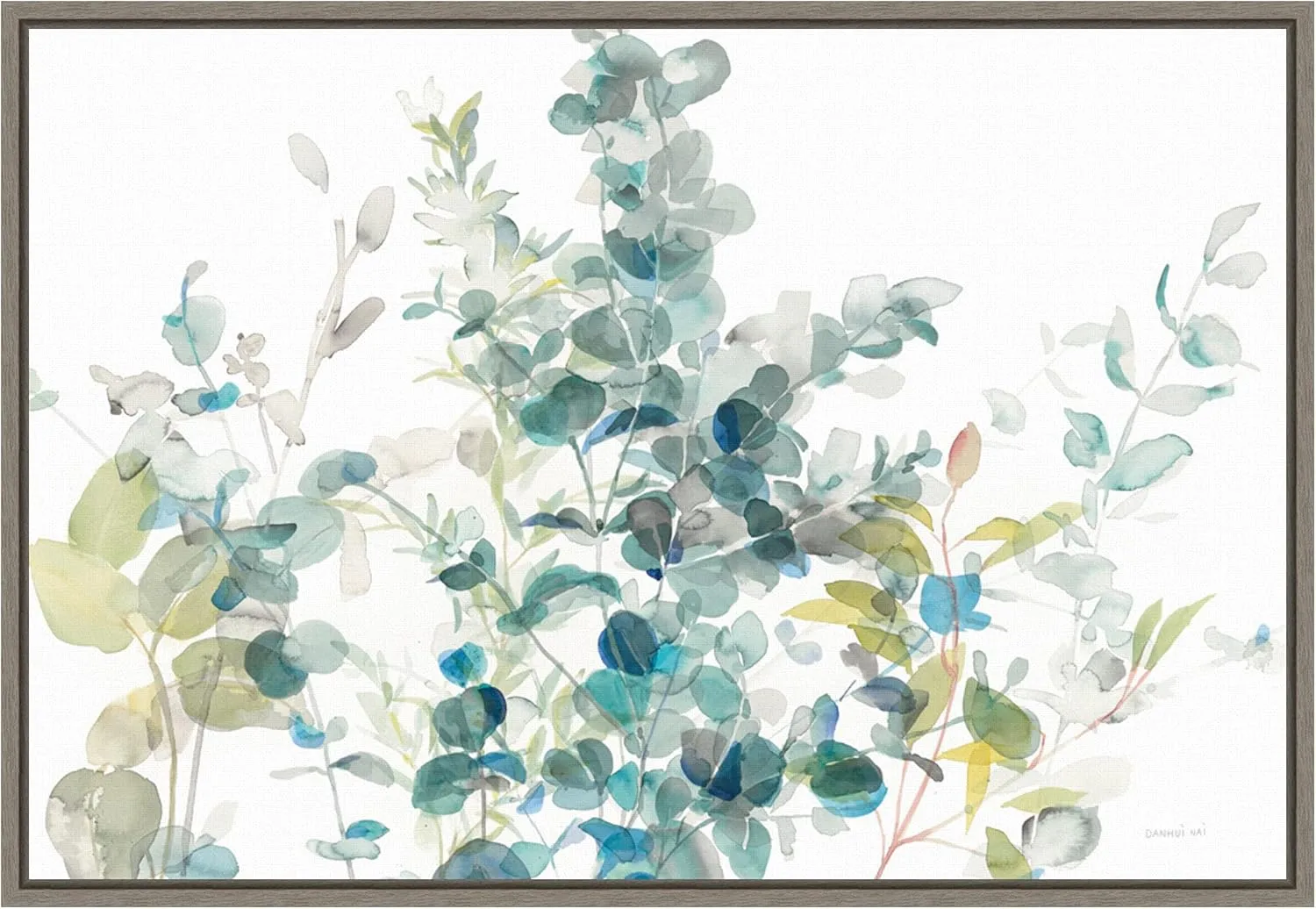 Amanti Art Framed Canvas Wall Art 16x23 Eucalyptus I White Crop by Danhui Nai, Framed Wall Art Canvas, Flowers Artwork