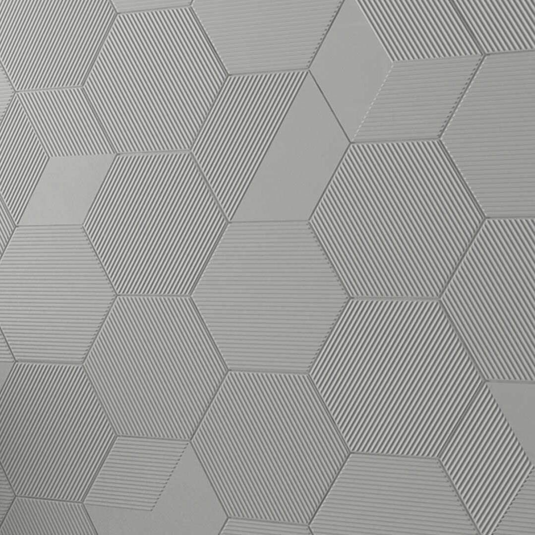 Faianta WOW, MINI HEXA CANALE ASH GREY MAT 15X17.2