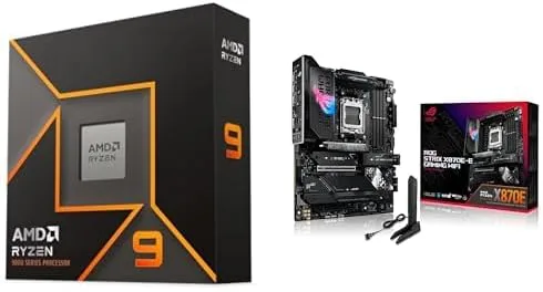AMD Ryzen 9 9900X + ROG Strix X870E-E Gaming WiFi Processor + ASUS ROG STRIX X870E-E GAMING WIFI