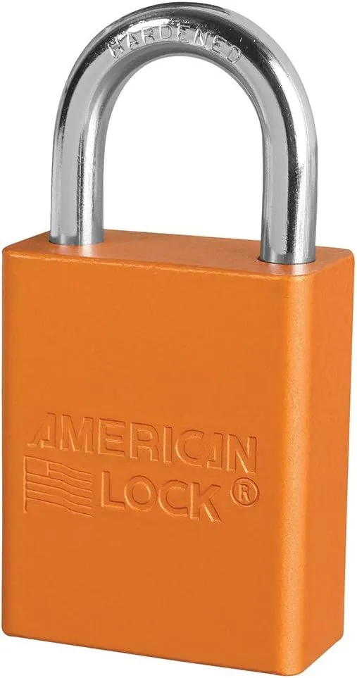 Lockout Padlock, KD, Orange, 1-7/8"H