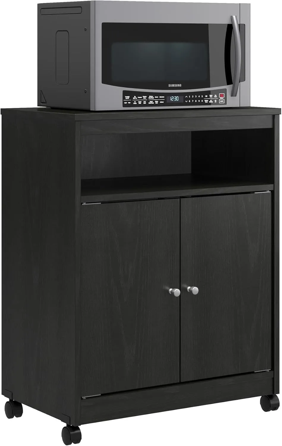 AMERIWOOD HOME Landry Microwave Cart with Cabinet