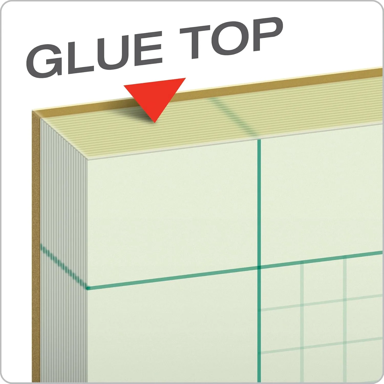 Ampad Engineer Pad, 5 Squares per Inch, 8.5 x 11, 200 Sheets, Green