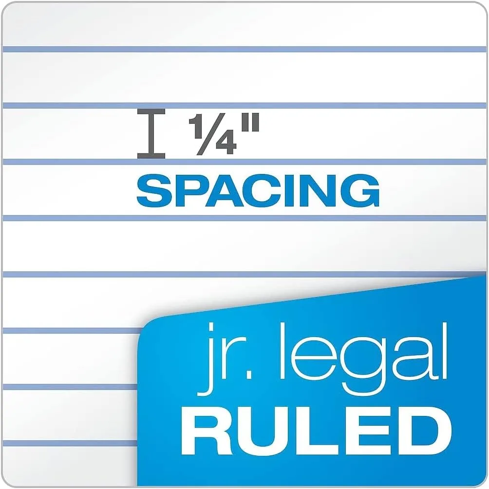 Ampad Perforated Jr. Legal Pads, 5 x 8 in, 50 Sheets, 12-Pack