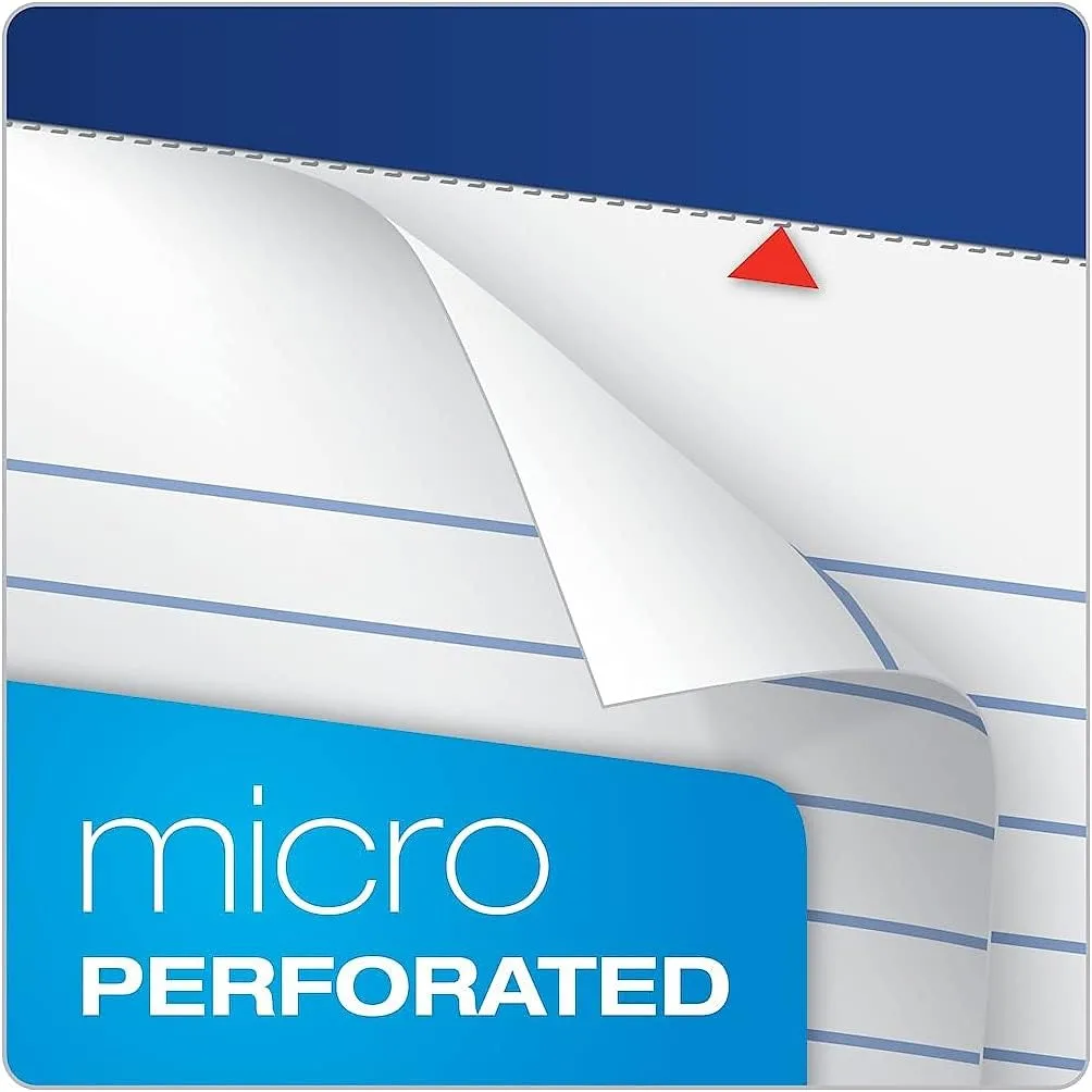Ampad 20322 Perforated Writing Pad, 8.5 x 11.75, Narrow Rule, 50 Sheets (Pack of 12)