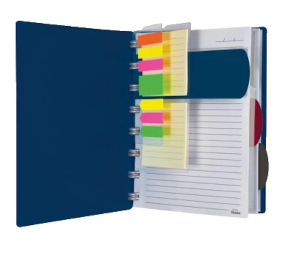 Ampad Versa Crossover Notebook, 6 x 9 Inch, Wide-Ruled, Navy, 60 Sheets