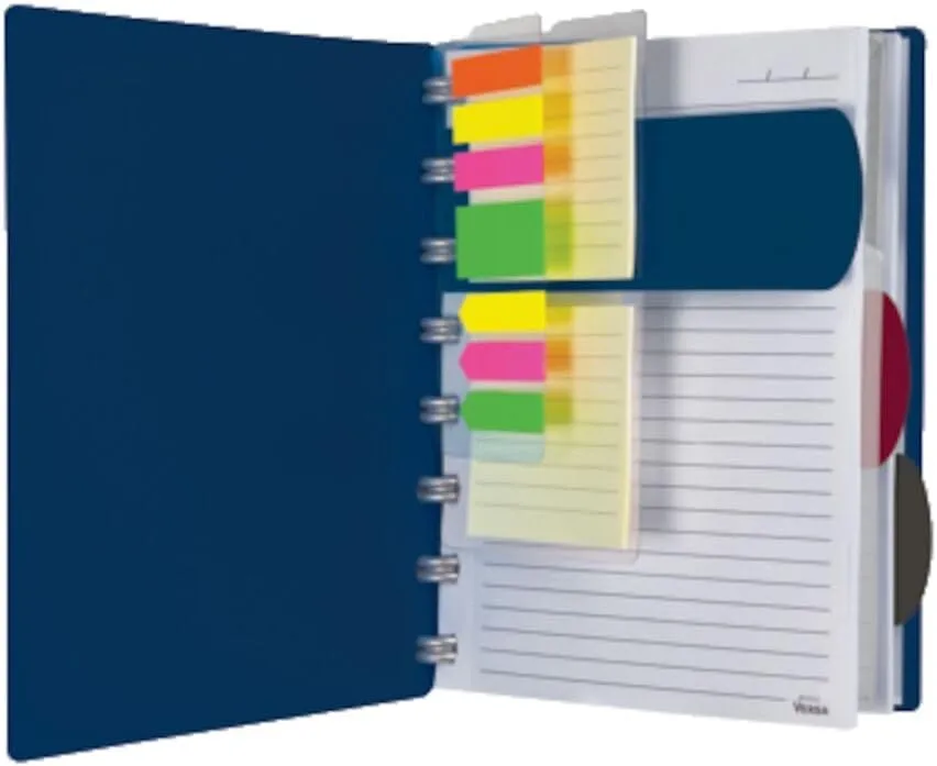 Ampad Versa Crossover Notebook, 6 x 9 Inch, Wide-Ruled, Navy, 60 Sheets