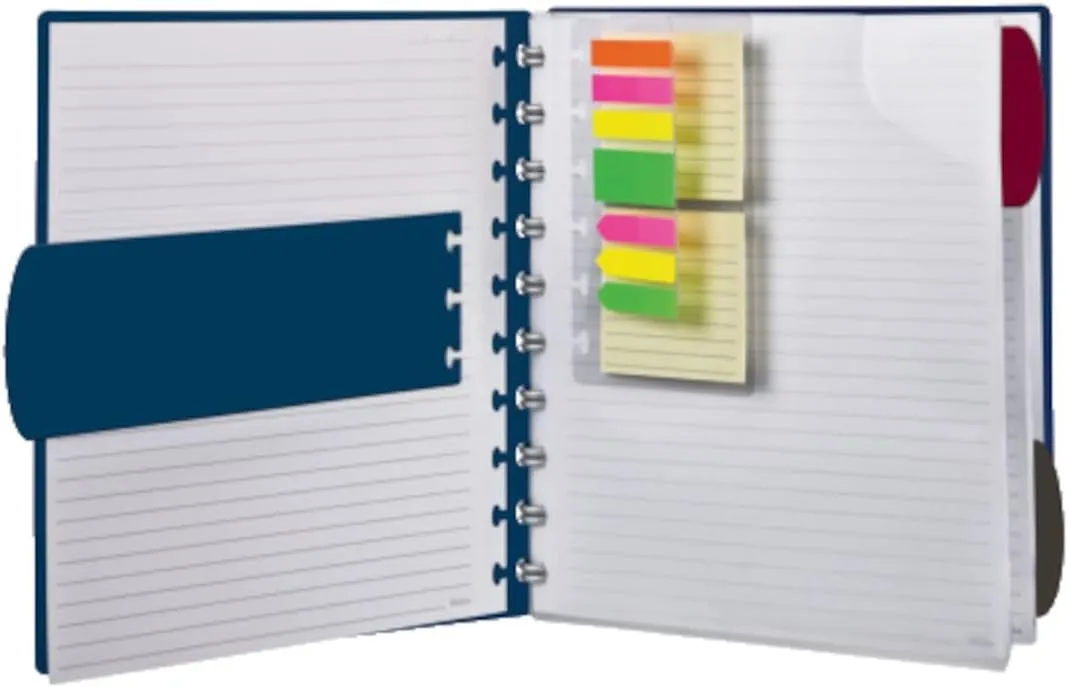 Ampad Versa Crossover Notebook, Letter Size, Wide-Ruled, Navy, 60 Sheets (25-634)