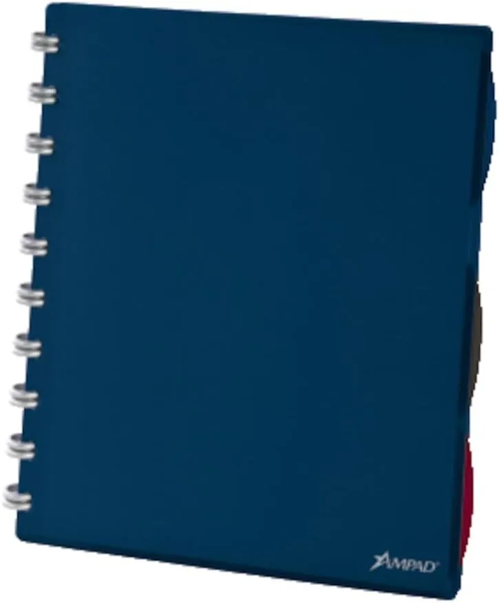 Ampad Versa Crossover Notebook, Letter Size, Wide-Ruled, Navy, 60 Sheets (25-634)