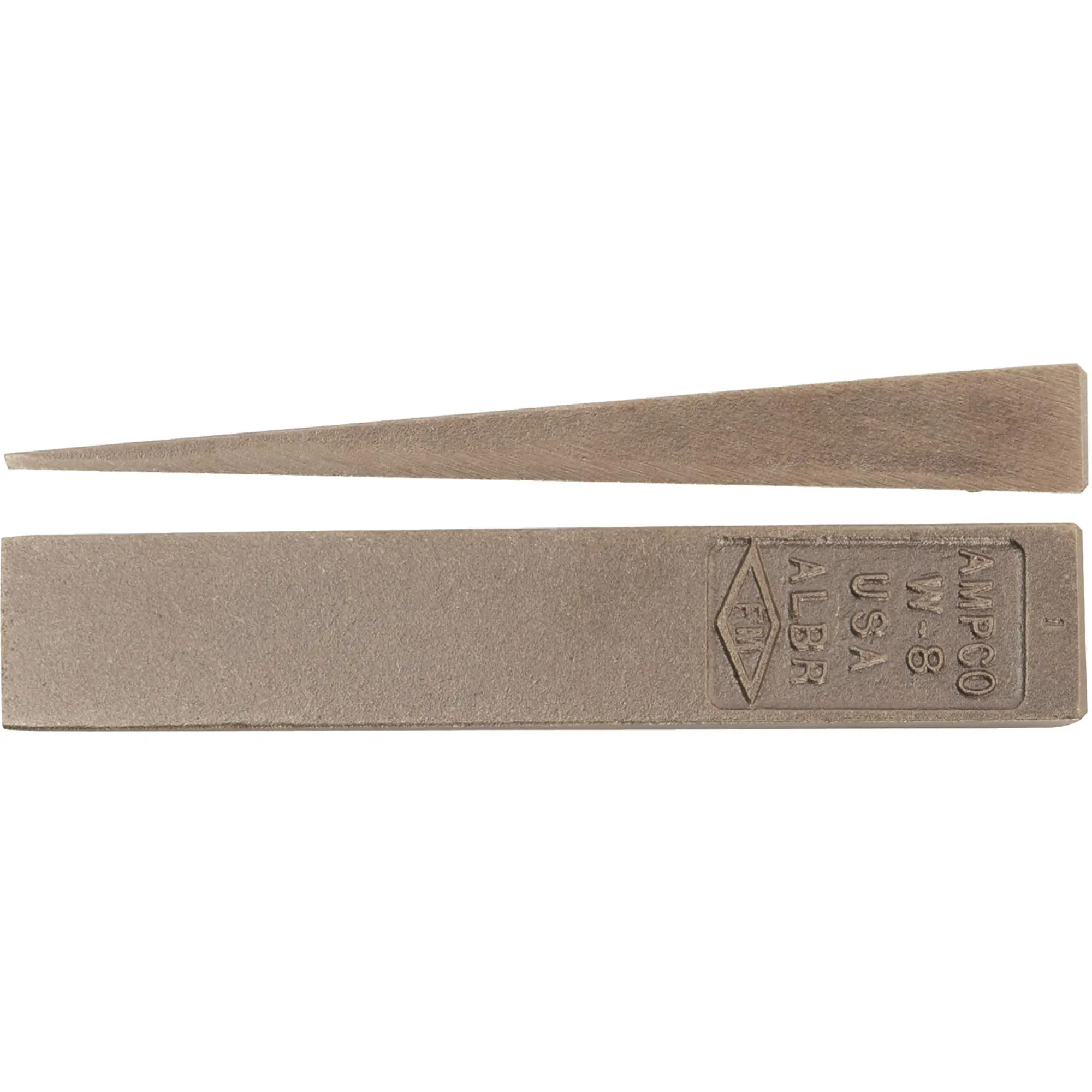Ampco Safety Tools W-1 Wedge, Flange, Non-Sparking, Non-Magnetic, Corrosion Resistant, 1/4" x 1/2" x 3-1/4" OAL