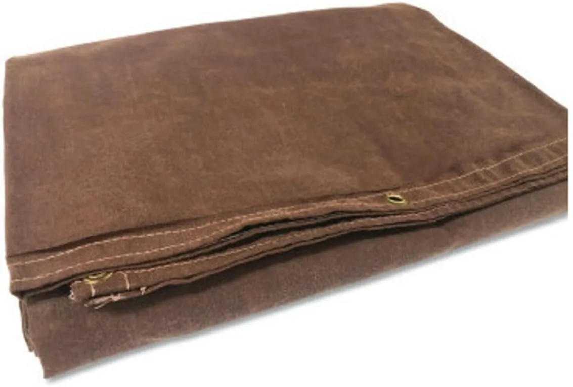 Protective Tarps - 10'x12' 12-oz. w.r.m.r.Brown Canvas tarp