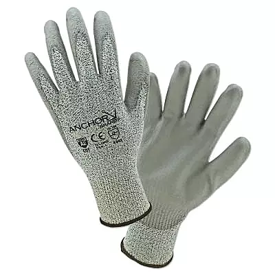 101-6060-S, Anchor Peppered HPPE 13GA Gray PU Coated SML