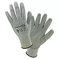 101-6060-S, Anchor Peppered HPPE 13GA Gray PU Coated SML